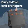 Collapsible 3-Section Laundry Basket – Fabric – Grey – 135L Capacity with Customizable Labels