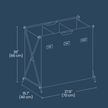 Collapsible 3-Section Laundry Basket – Fabric – Grey – 135L Capacity with Customizable Labels