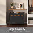 Laundry Sorter – Fabric – Ink Black – 4-Section Collapsible Clothes Organizer