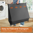 Foldable Laundry Basket – Fabric – Grey – 155 L Capacity with Customizable Labels