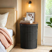 Round Laundry Hamper – Fabric – Ink Black – 95L Capacity with Removable Liner