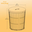 Round Laundry Hamper – Fabric – Ink Black – 95L Capacity with Removable Liner