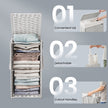 Foldable Laundry Hamper – Synthetic Rattan – Cloud White – Removable Liner and Lid