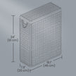 Foldable Laundry Hamper – Synthetic Rattan – Cloud White – Removable Liner and Lid