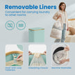 Laundry Hamper – Fabric – Ink Black – Large Capacity with Lid and Removable Mesh Liner