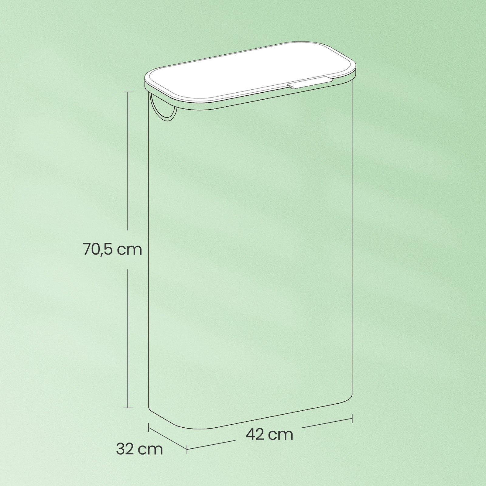 Laundry Hamper – Fabric – Ink Black – Large Capacity with Lid and Removable Mesh Liner