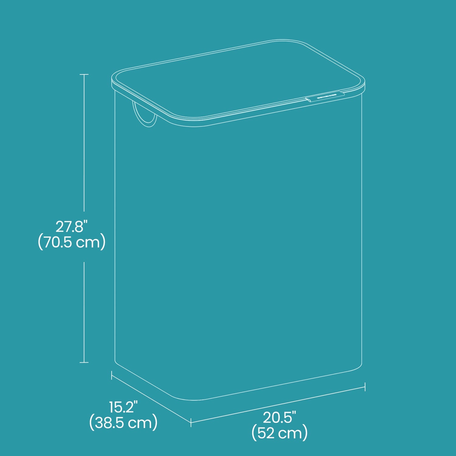 Laundry Hamper – Oxford Fabric – Ink Black – 3-Section with Lid and Removable Mesh Liner, 150 L