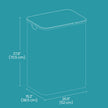 Laundry Hamper – Oxford Fabric – Ink Black – 3-Section with Lid and Removable Mesh Liner, 150 L