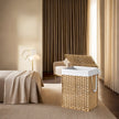 Laundry Basket – Synthetic Rattan – Natural – Foldable with Lid and Removable Liner