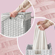 Laundry Basket – Synthetic Rattan – Natural – Foldable with Lid and Removable Liner