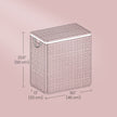 Laundry Basket – Synthetic Rattan – Natural – Foldable with Lid and Removable Liner