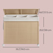 Laundry Hamper – Fabric – Natural Beige and Matte White – 3-Section with Removable Liner and Lid