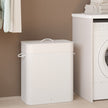Laundry Basket – Bamboo – Natural – XXL with 2 Sorting Compartments and Removable Washable Lining