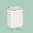 Laundry Basket – Bamboo – Natural – XXL with 2 Sorting Compartments and Removable Washable Lining