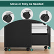 Lockable File Cabinet – Metal – Black – 2 Drawers with Wheels and Adjustable Hanging Rails