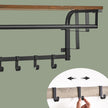 Wall-Mounted Coat Rack – Metal – Industrial Gray – With 5 Removable Hooks and Floating Shelf