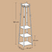 Free-Standing Coat Rack – Steel – Greige and Black – Industrial Style with Shelves and Hooks