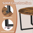 Cocktail Table – Steel – Brown and Black – Industrial Style, Easy Assembly