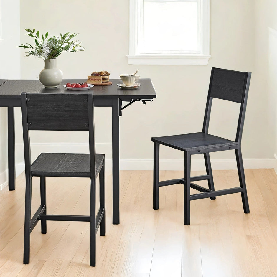 Dining Chairs Set of 2 – Steel – Industrial – Versatile for Dining Room or Kitchen