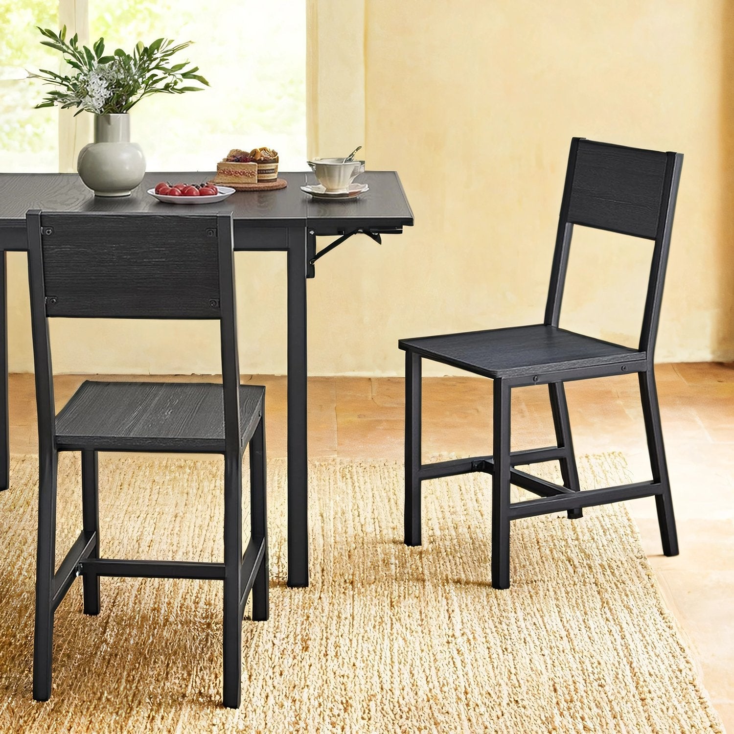 Dining Chairs Set of 2 – Steel – Industrial – Versatile for Dining Room or Kitchen