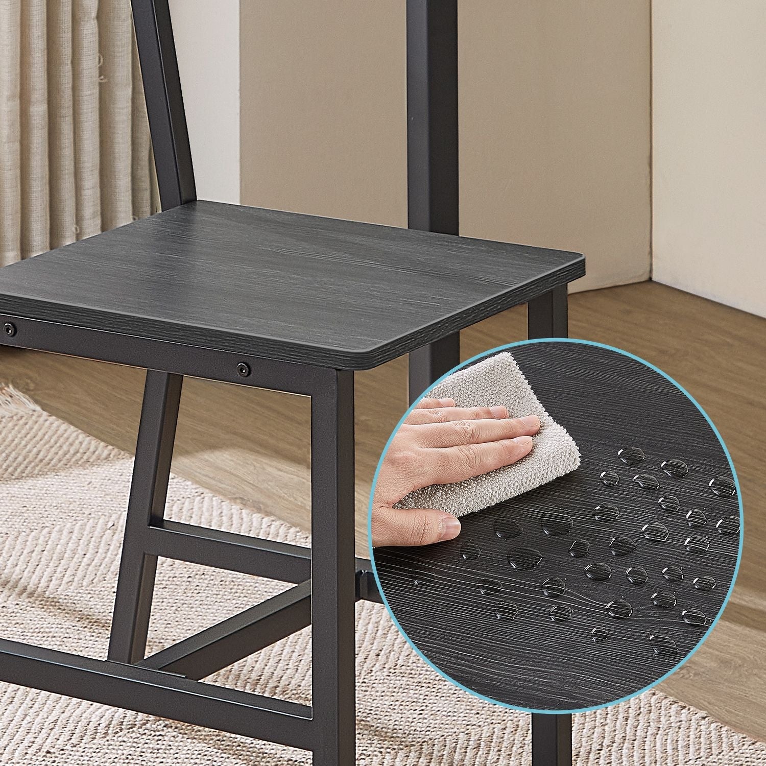 Dining Chairs Set of 2 – Steel – Industrial – Versatile for Dining Room or Kitchen