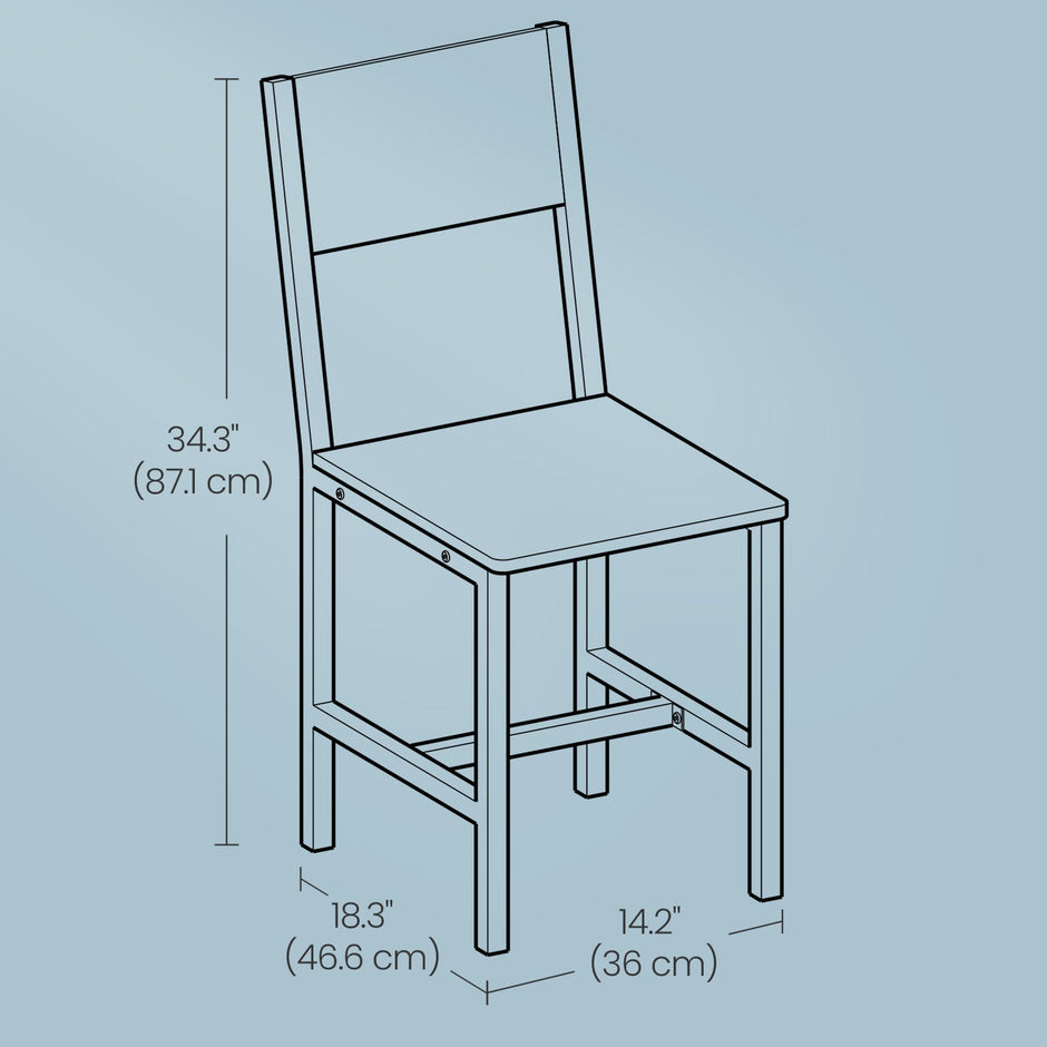 Dining Chairs Set of 2 – Steel – Industrial – Versatile for Dining Room or Kitchen