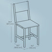 Dining Chairs Set of 2 – Steel – Industrial – Versatile for Dining Room or Kitchen
