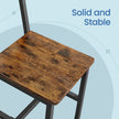 Set of 2 Dining Chairs – Steel – Rustic Brown and Black – Ergonomic Design, Industrial Style