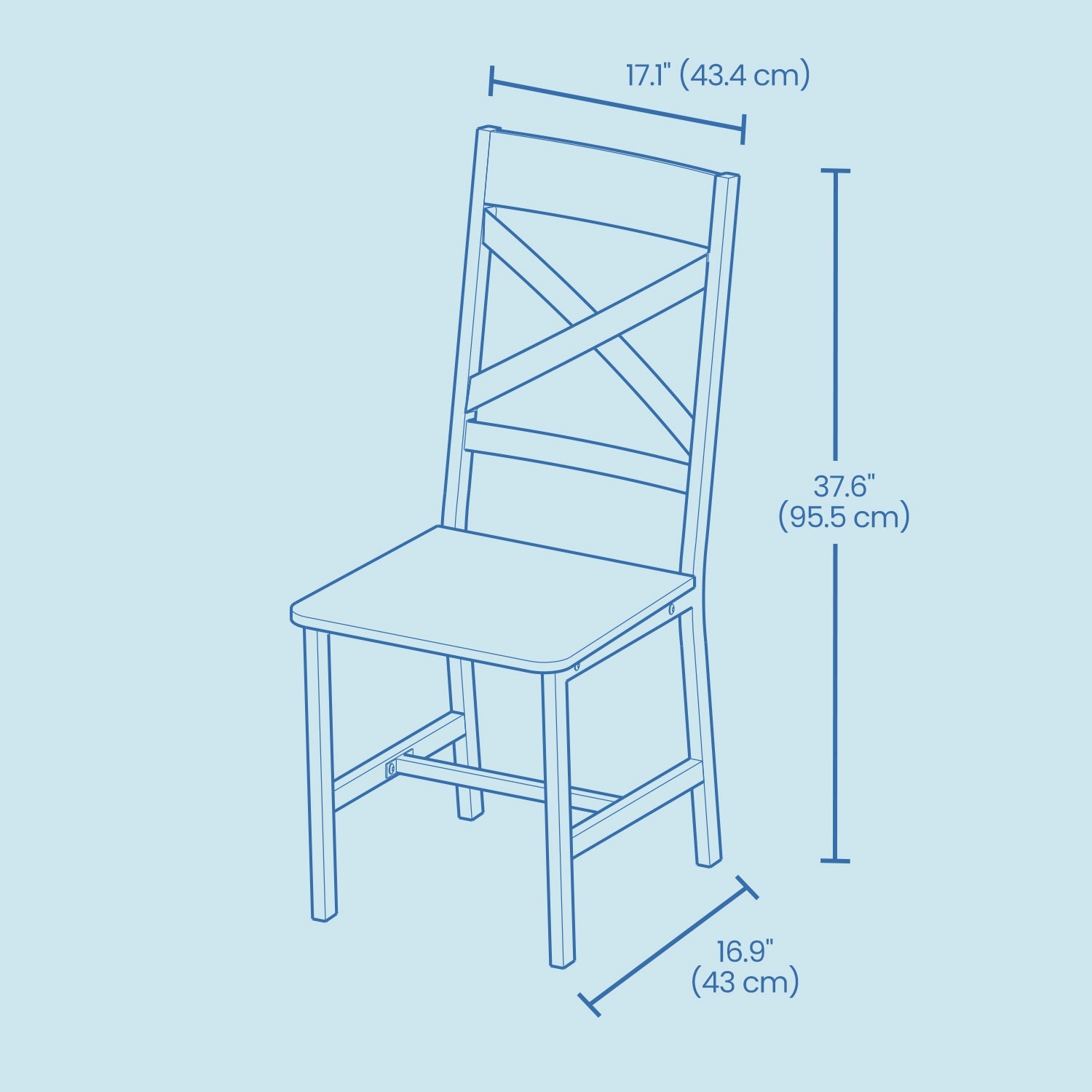 Set of 2 Dining Chairs – Steel – Rustic Brown and Black – Ergonomic Design, Industrial Style