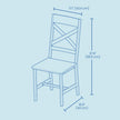 Set of 2 Dining Chairs – Steel – Rustic Brown and Black – Ergonomic Design, Industrial Style