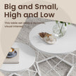 Round Coffee Table Set – Steel – Modern – Removable Tabletop