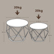 Round Coffee Table Set – Steel – Modern – Removable Tabletop