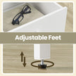 Bedside Table – Steel – Hazelnut Brown and Black – Modern Design with Drawer and Shelf