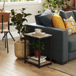 Side Table – Wood and Metal – Rustic Brown and Black – Versatile Design for Living Room, Bedroom, Office, and Bathroom