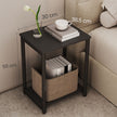 Side Table – Wood and Metal – Rustic Brown and Black – Versatile Design for Living Room, Bedroom, Office, and Bathroom