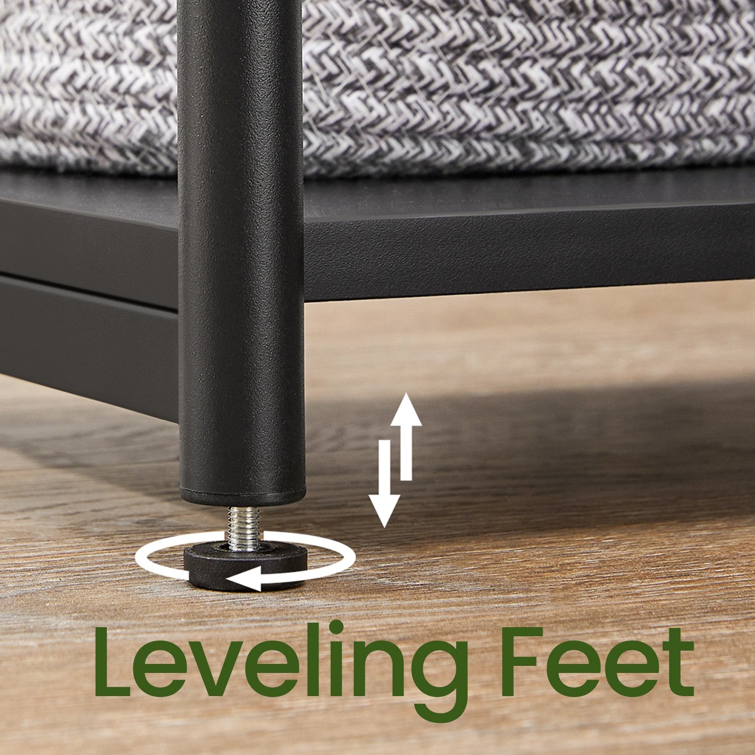 Side Table – Wood and Metal – Rustic Brown and Black – Versatile Design for Living Room, Bedroom, Office, and Bathroom