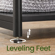 Side Table – Wood and Metal – Rustic Brown and Black – Versatile Design for Living Room, Bedroom, Office, and Bathroom