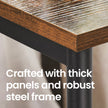 Set of 2 Side Tables – Wooden and Metal – Rustic Brown and Black – 2-Tier Design for Living Room and Bedroom