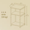 3-Tier End Table – Steel Frame – Rustic Brown and Ink Black – Versatile for Living Room, Bedroom, Office, and Bathroom