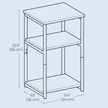 End Table – Wood – Rustic Brown and Ink Black – 3-Tier Design