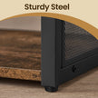 3-Tier End Table – Wood – Rustic Brown – Vinyl Record Storage for Up to 140 Albums