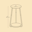 Round Side Table – Particleboard and Glass – Marble White – 2-Tier Design for Living Room and Bedroom