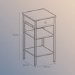 Nightstand – Wood and Metal – Rustic Brown and Black – Space-Saving with Drawer and 2 Storage Shelves