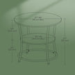 End Table – Wood and Metal – Rustic Brown and Black – 2-Tier Design for Small Spaces