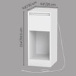 Nightstand – Wood – Cloud White – Slim Design with Charging Station and LED Light