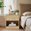 Bedside Table – Wood – Classic White/Cblack/Chestnut Brown/Ink Black/Natural Beige/Cloud White – Features Drawer and Open Compartment