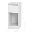 Bedside Tables – Wood – Cloud White – Set of 2 with Charging Station and LED Light