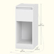 Bedside Tables – Wood – Cloud White – Set of 2 with Charging Station and LED Light