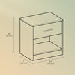 Nightstands – Wood – Brown – Set of 2 with Drawer and Open Compartment