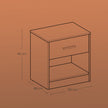 Nightstands – Wood – Black – Set of 2 with Drawer and Shelf